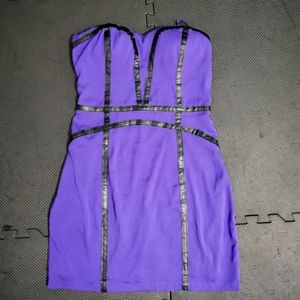 Bebe Strapless Purple dress 4P